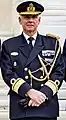 Rear admiral Jonas Wikström with new sleeve insignia for a rear admiral (2003–present)