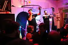 Koo Koo Kanga Roo performing in 2012.From left to right: Bryan and Neil