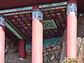 Three pillars supporting Main Hall