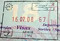 Entry stamp for air travel, issued at Kraków John Paul II International Airport