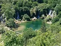 Kravica in summer at low discharge