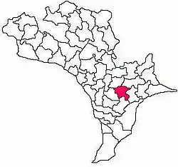 Mandal map of Krishna district showing Gudlavalleru mandal (in Rose Colour)