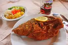 Fried carp from Franconia, Germany
