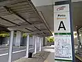 Entrance A of the station leading from the feeder bus stops.