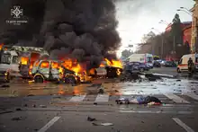 Kyiv after the missile strikes on October 10, 2022