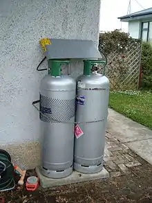 Image 25Cylinders of liquified petroleum gas (from Oil refinery)