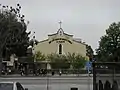 The Spring Street entrance of Nuestra Señora Reina de los Ángeles (Our Lady Queen of Angels/La Placita Church—the main church, not the chapel) located in Downtown Los Angeles on September&nbsp;15, 2011.