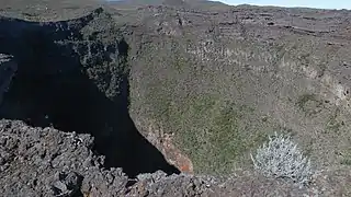 Crater of Commmerson volcano