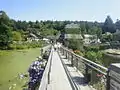 Footbridge in La Gacilly harbour.