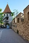 Wall and gateway to Schloss Laufen, 2011