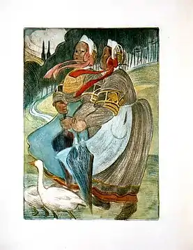 The Gust of Wind, etching(1910)