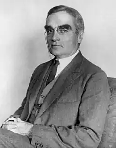 A black and white photograph of Learned Hand