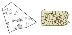 Location in Lebanon County, Pennsylvania