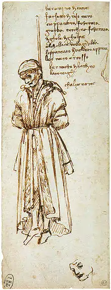 Sketch of the hanging of Bernardo Bandini Baroncelli, 1479