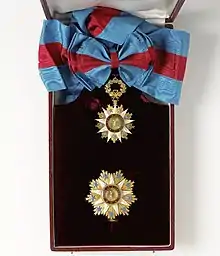 The Grand Cross of the Order of the Star of Africa, awarded to Drees by William V.S. Tubman, President of Liberia, on December 10th, 1956 on the occasion of his state visit to the Netherlands on October 15, 1956.