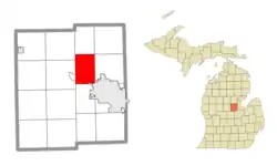 Location within Midland County