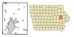Location of Walker, Iowa