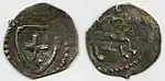 Lithuanian Groschen of Jogaila with the Double Cross of the Jagiellonians and Lithuanian Vytis (Waykimas), minted between 1392–1434