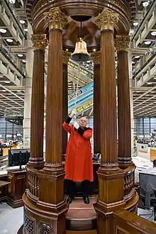 The Lutine Bell is housed in the Rostrum