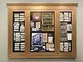 Lobby display with memorabilia