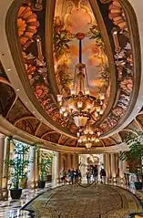 This Venezia reception area is located on the 10th floor of the Venetian/Palazzo complex.
