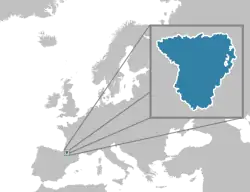 Béarn in Europe.