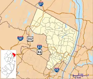 Radburn station is located in Bergen County, New Jersey