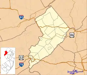 Sunfish Pond is located in Warren County, New Jersey
