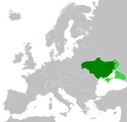 Territories controlled by the Ukrainian State