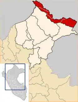 Location of Putumayo in the Loreto Region