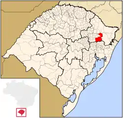 Location of Caxias do Sul