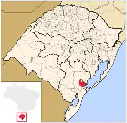 Location in Rio Grande do Sul, Brazil