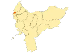 Location within West Kalimantan
