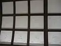 Ceiling dining hall (with logos of Presbyterian churches)