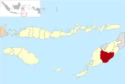 Location within East Nusa Tenggara
