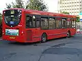 Rear view of an NCP Challenger Enviro200 Dart, on London bus route 440 in July 2008