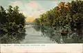 Long Reach, Buffalo Bayou, Houston, Texas (postcard, circa 1908)