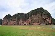 View of the mountain's cliff