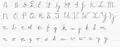 Handwritten Cursive alphabet with all capitals first then all lowercase letters