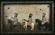 Image 22Los Reyes Magos painted by Hipolito Marte Martinez, "In Puerto Rico, Melchior is always represented with dark skin" (from Culture of Puerto Rico)