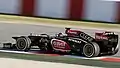 Kimi Räikkönen testing the Lotus E21 in Montmelo (2013).