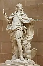 Louis XV as Jupiter; 1731; probably marble; height: 1.95 m, width: 1.20 m, depth: 68 cm