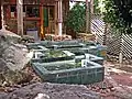 Water feature at the entrance