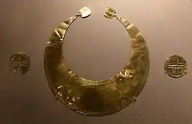 Gold lunula and discs, Ireland, c. 2200 BC