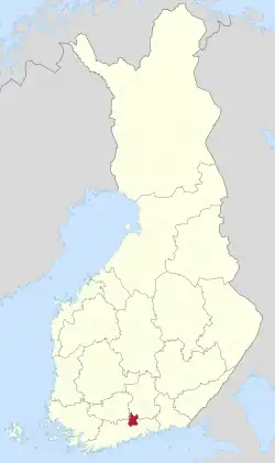 Location of Mäntsälä in Finland
