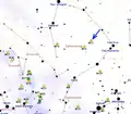 Map showing the location of M12