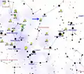 Map showing the location of Messier 9