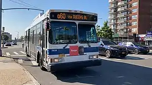 An Orion VII bus in Queens bound for Jamaica.