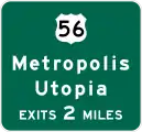 Interchange Guide sign