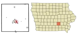 Location of University Park, Iowa